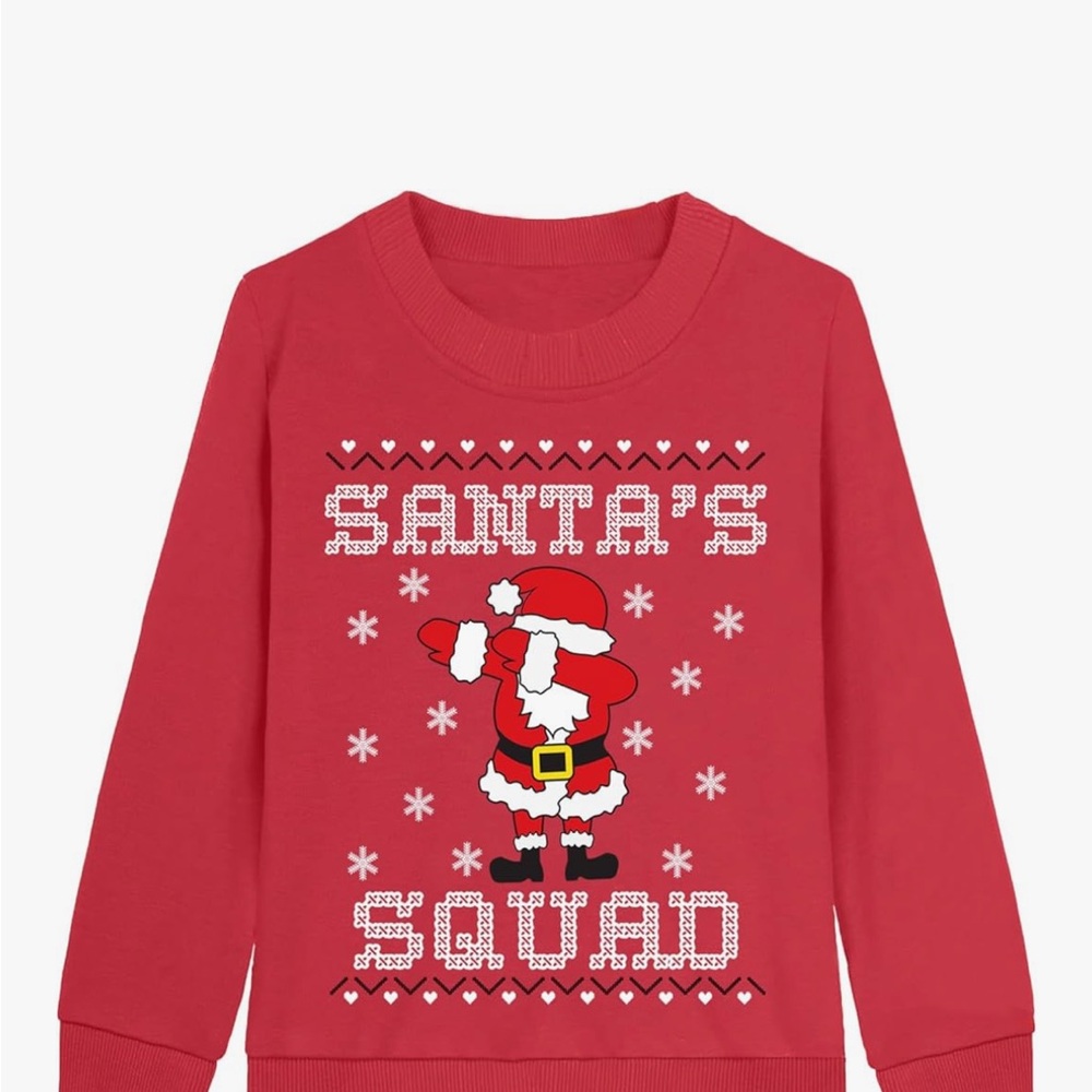 Santa's Squad Red Kids Sweatshirt